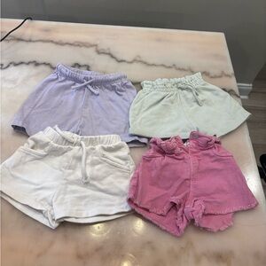 Zara Kids' Shorts Set - Pink, White, Purple, Mint